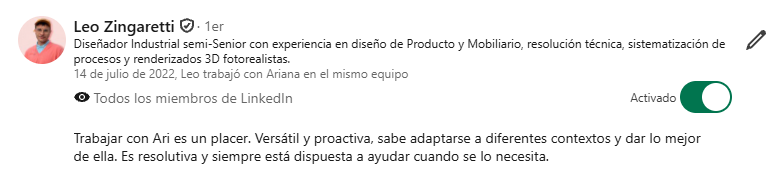Comentario de Linkedin