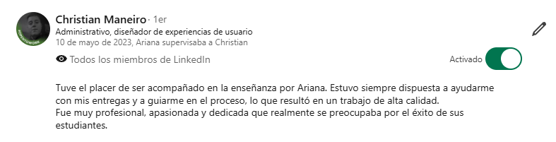 Comentario de Linkedin