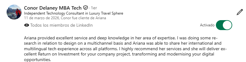 Comentario de Linkedin